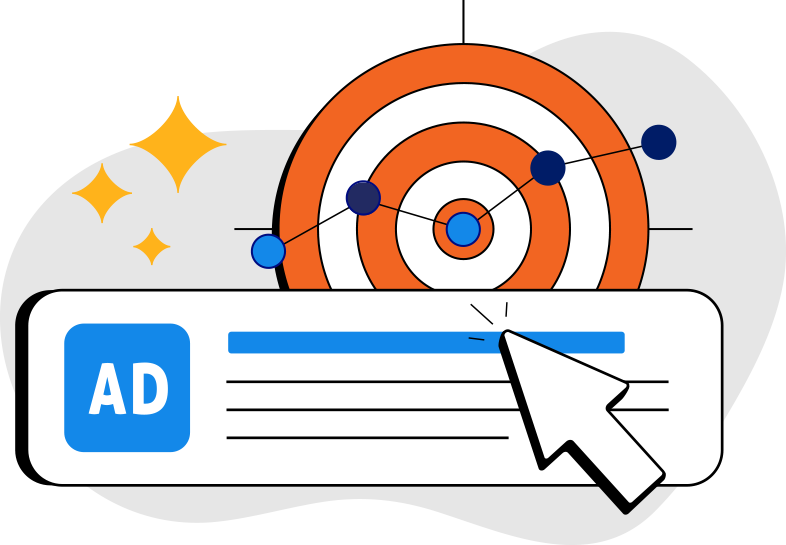 digital marketing images on target