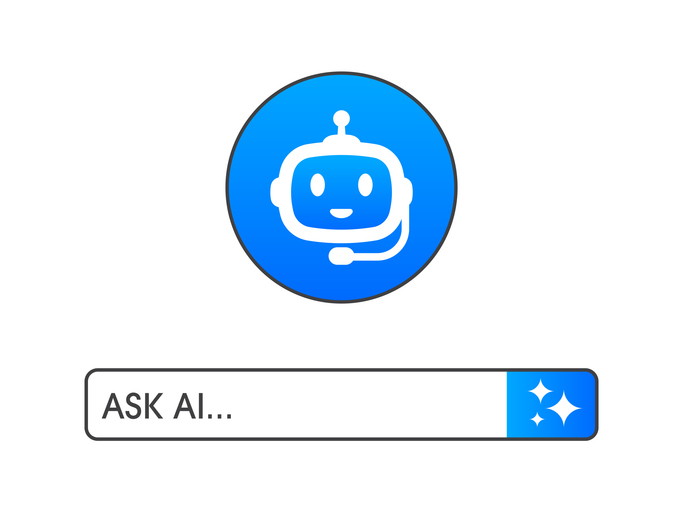 illustrated graphic of AI Search, SEO, Content
