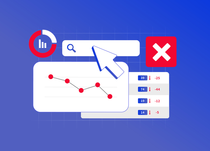 stylized graphic depicting different aspects of search engine optimization
