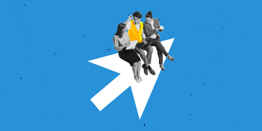 team on arrow upward